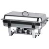 Risto Modello: 7447,Chafing dish rettangolare per GN 1/1 con coperchio manico tondo 600x360x238 h mm