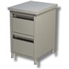 Ristoattrezzature Modello: 39010282,Cassettiera in acciaio inox 2 cassetti 500x700x850h mm