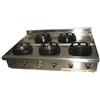 Ristoattrezzature Modello: 21530284,Cucina wok etnica cinese giapponese 5 fuochi 1500x1000x275h mm