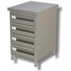 Ristoattrezzature Modello: 39030282,Cassettiera in acciaio inox 4 cassetti 500x700x850h mm