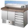 Ristoattrezzature Modello: 3373,Banco Pizzeria con cassettiera 1420x700x1030h mm