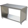 Ristoattrezzature Modello: 38230789,Tavolo in acciaio inox con fianchi su ripiano profondità 700 mm 700x700 mm