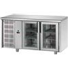 Risto Modello: 3468,Tavolo Refrigerato GN 1/1 con 2 Porte in vetro e Motore a sinistra