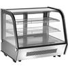 Ristoattrezzature Modello: 8745,Vetrina refrigerata da banco vetri curvi 4 ante in vetro 100 lt +2 +12°C 710x467x676h mm