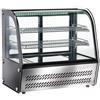Ristoattrezzature Modello: 3684,Vetrina refrigerata da banco 4 lati vetro illuminazione led dimensioni 883x580x670h mm capacità 160 lt