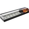 Ristoattrezzature Modello: 30060605011,Vetrina refrigerata decorazione new york 1216x410x250h mm 4 vaschette
