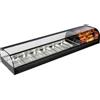 Ristoattrezzature Modello: 30060606013,Vetrina refrigerata decorazione new york 1566x410x250h mm 6 vaschette