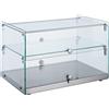 Ristoattrezzature Modello: 88320020681594,Vetrina neutra con basamento in acciaio inox vetri dritti 50 lt 554x361x370h mm