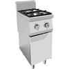 Ristoattrezzature Modello: 88430161596,Cucina a gas 2 fuochi professionale su mobile 24 Kw 400x900x1140h mm