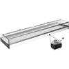 Ristoattrezzature Modello: 98940030020605,Vetrina frigo 1216x410x250h mm refrigerata da banco nera con vetri retti, piano liscio e motore remoto incluso