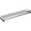 Ristoattrezzature Modello: 98940030060605,Vetrina frigo 1216x410x250h mm refrigerata da banco bianco con vetri retti, piano liscio e motore remoto incluso