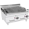 Ristoattrezzature Modello: 88460141601,Fry top griglia a pietra lavica a gas da banco con leva alza griglia 14 Kw 800x700x597h mm