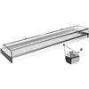 Ristoattrezzature Modello: 98940030110605,Vetrina frigo 1216x410x250h mm refrigerata da banco argento con vetri retti, piano liscio e motore remoto incluso