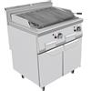 Ristoattrezzature Modello: 88470141598,Fry top griglia a pietra lavica a gas su mobile 14 Kw 800x700x1085h mm