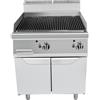 Ristoattrezzature Modello: 88470231599,Fry top griglia a pietra lavica a gas su mobile 18 Kw 800x900x1140h mm