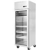 Ristoattrezzature Modello: 8852098001008,Armadio congelatore refrigerato in acciaio inox 1 anta in vetro a basso consumo energetico 410 lt ventilato -20-17 °C