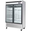 Risto Modello: 8851101001007,Armadio frigo refrigerato in acciaio inox 2 ante in vetro a basso consumo energetico 1335 lt ventilato 0+8 °C