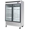 Ristoattrezzature Modello: 8853101001008,Armadio congelatore refrigerato in acciaio inox 2 ante in vetro a basso consumo energetico 1335 lt ventilato -20-17 °C