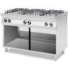 Ristoattrezzature Modello: 4093,Cucina professionale a gas 6 fuochi con vano aperto potenza fuochi 25,5 kW