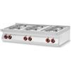 Ristoattrezzature Modello: 4099,Cucina elettrica 6 piastre da banco in acciaio inox AISI 304