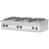 Ristoattrezzature Modello: 4101,Cucina a Gas 6 fuochi da banco in acciaio inox AISI 304 potenza totale fuochi 25,5 kW