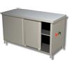 Ristoattrezzature Modello: 38790076,Tavolo armadiato passante con porte scorrevoli in acciaio inox profondità 700 mm 1500x700 mm