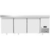 Risto Modello: 88840030071608,Tavolo frigo refrigerato a basso consumo energetico tropicalizzato in acciaio inox con alzatina 3 porte -2 +8 °C 2010x800x840h mm