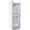 Ristoattrezzature Modello: 7635,Vetrina pasticceria verticale doppia anta refrigerazione roll-bond pannello pubblicitario +1 +12°C 595x670x1960 h mm