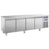 Ristoattrezzature Modello: 7641,Tavolo refrigerato ventilato 4 porte 2480x800x850 h mm