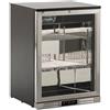 Ristoattrezzature Modello: 9919183001014,Retrobanco refrigerato statico 1 porta a battente con cremagliera per aggancio mensole termometro digitale 118 lt +0 +10 °C