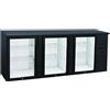 Ristoattrezzature Modello: 7654,Retrobanco refrigerato ventilato 3 porte vetro a battente 500 lt 2085x535x860 h mm