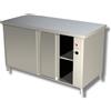Ristoattrezzature Modello: 31770305,Tavolo da lavoro in acciaio inox Armadiato Caldo profondità 600 mm 1300x600x850h mm