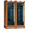 Ristoattrezzature Modello: 99500370191871,Cantina vini refrigerazione statica 2 ante con ventola on/off colore noce medio 252 bottiglie 1295x635x1880h mm