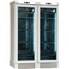 Ristoattrezzature Modello: 99500380191871,Cantina vini refrigerazione statica 2 ante con ventola on/off colore frassino sbiancato 252 bottiglie 1295x635x1880h mm