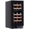 Ristoattrezzature Modello: 9952021411875,Cantina vini refrigerazione ventilata da banco 28 bottiglie doppia zona di temperatura +2 +12 °C/ +12 +20 °C 380x573x820h mm