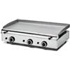 Ristoattrezzature Modello: 4700,Fry Top a gas in acciaio con 3 bruciatori con superficie della piastra 783 x 395 mm