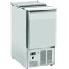 Ristoattrezzature Modello: 7709,Saladette statica 1 porta in acciaio inox top apribile 230 lt 900x700x883 h mm