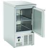 Ristoattrezzature Modello: 7710,Saladette statica 1 porta in acciaio inox top chiuso 215 lt 450x700x887 h mm
