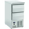 Ristoattrezzature Modello: 7711,Saladette statica 2 cassetti in acciaio inox top chiuso 215 lt 450x700x887 h mm