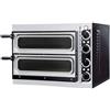 Ristoattrezzature Modello: 5005,Forno elettrico meccanico 2 camere interne da 410x360x90h mm - PORTE IN VETRO