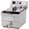 Ristoattrezzature Modello: 3644,Friggitrice Elettrica professionale 10 litri singola vasca con scarico in acciaio inox per Pub Bar da banco