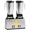 Ristoattrezzature Modello: 7774,Frullatori a 2 bicchieri trasparenti da 1,2 lt 1 con lame e 1 con cono 400W