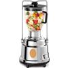 Ristoattrezzature Modello: 7781,Frullatore americano in abs cromato con bicchiere trasparente da 3.5 lt 800W con variatore di velocità