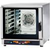 Ristoattrezzature Modello: 5435,Forno elettrico digitale ventilato 6 teglie 60x40 o GN 1/1 cm a convezione vapore 84x91x83h cm 7.65 kW con sonda al cuore