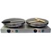 Ristoattrezzature Modello: 7821,Crepiera doppia elettrica piatti in ghisa Ø 400 850x420x160 h mm