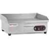 Ristoattrezzature Modello: 100290020401981,Fry top griglia elettrico professionale da banco piastra rigata 3 kW 55x45x23h cm