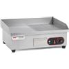 Ristoattrezzature Modello: 100290060401981,Fry top griglia elettrico professionale da banco piastra 1/2 liscia 1/2 rigata 3 kW 55x45x23h cm