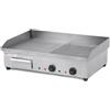 Ristoattrezzature Modello: 10029006691982,Fry top griglia elettrico professionale da banco piastra 1/2 liscia 1/2 rigata 4.4 kW 73x50x23h cm