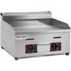 Ristoattrezzature Modello: 10030001701983,Fry top griglia a gas professionale da banco piastra liscia 9.4 kW 55x50x40h cm