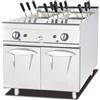 Ristoattrezzature Modello: 6415,Cuocipasta a Gas su vano chiuso 2 vasche 24+24 lt S/70 80x70 cm